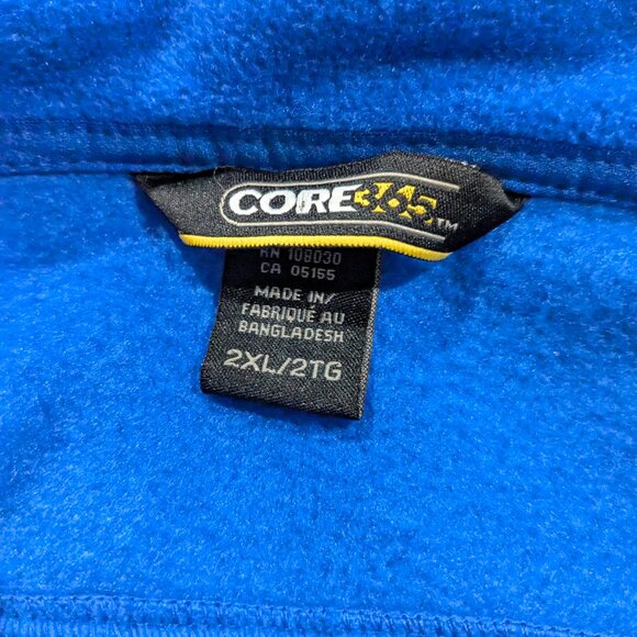 Core 365 Bright Blue Fleece Vest Men’s 2XL, Full Zip with URJ NFTY Logo, NWT - Picture 12 of 16